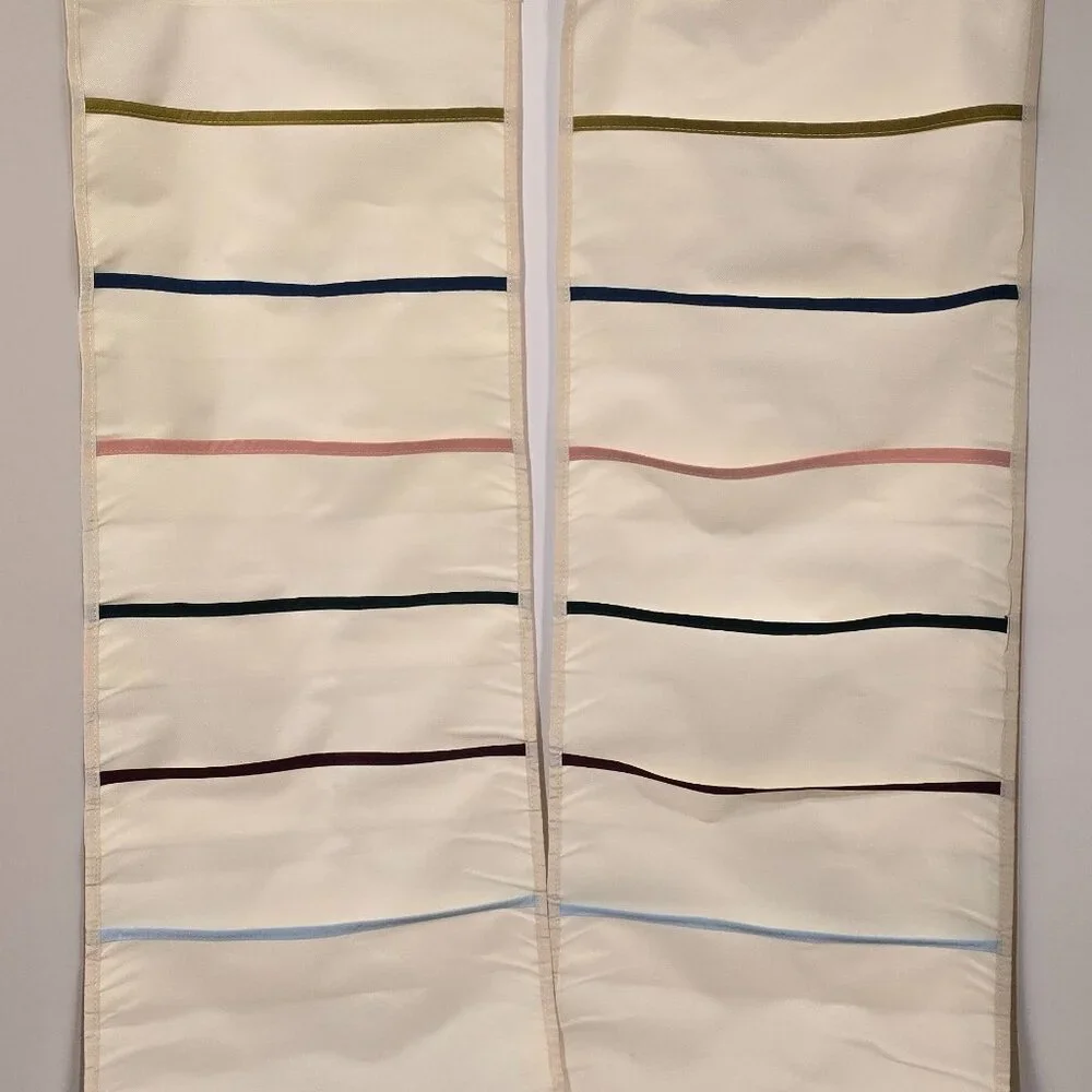 Hanging Wall File Folder Organizer(2 PACK) 6 Pockets and grommets for hanging